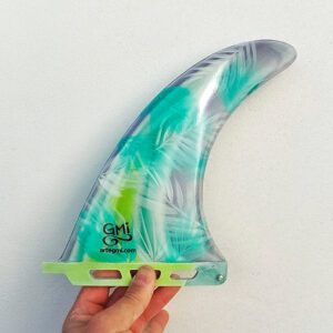 Singlefin SANTO 9" resintint 4 colores realizadas en fibra de vidrio real